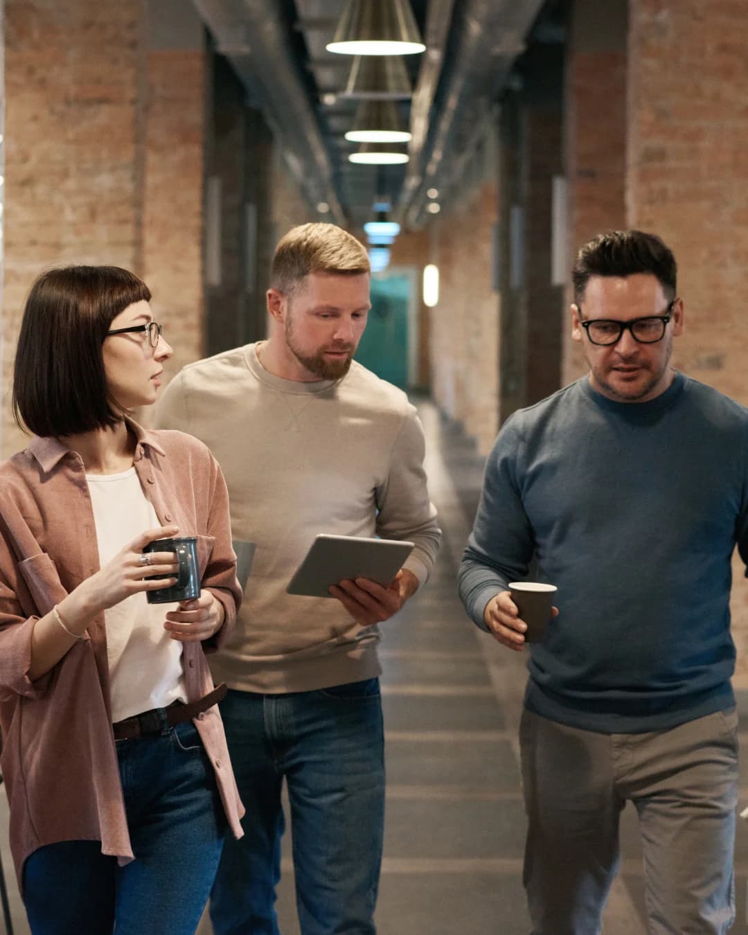 Film production team in strategic planning meeting